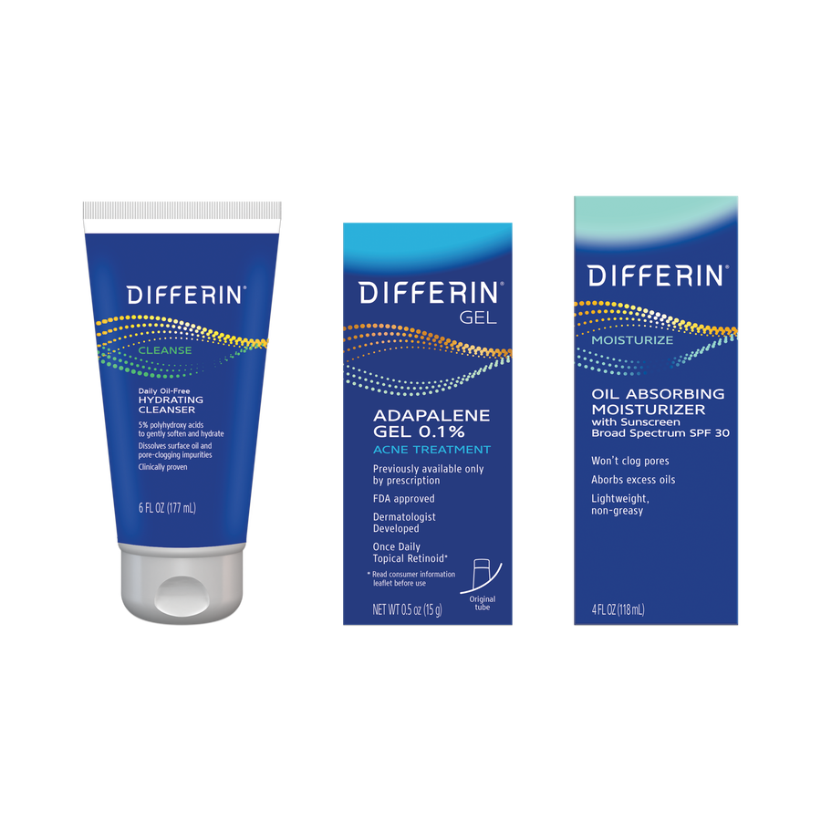 Differin 3-Piece Acne Regimen Kit